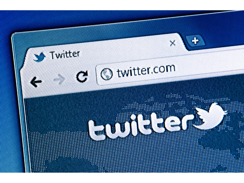 Twitter on a Laptop Screen